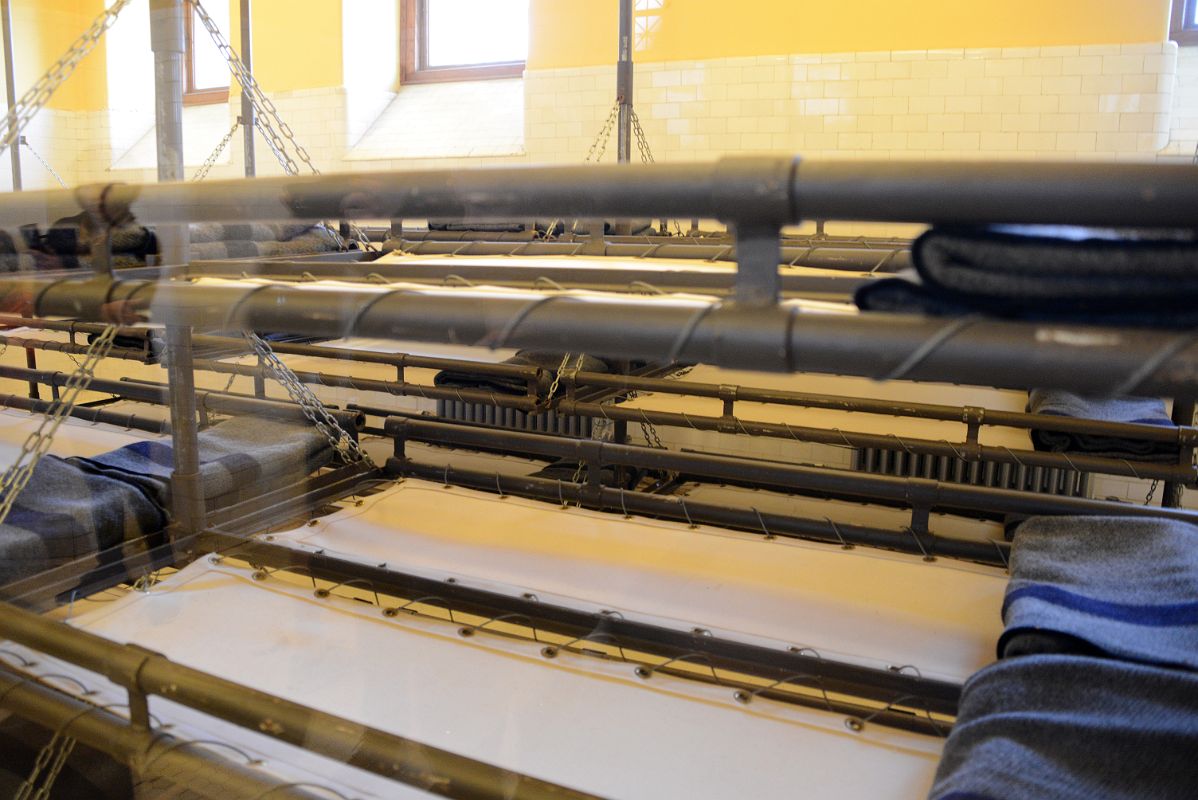 12-13 Rows Of Bunk Beds Exhibit At Ellis Island Main Immigration Station Building